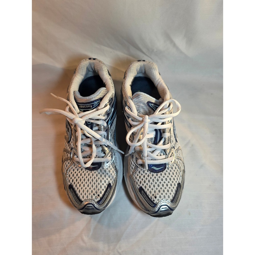 Saucony ProGrid Ride 3 Running Shoes Silver Navy Blue Womens Size 6